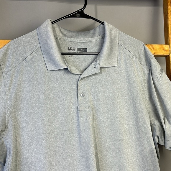 5.11 practical short sleeve gray button up polo. Size XL. EUC. - Picture 2 of 6